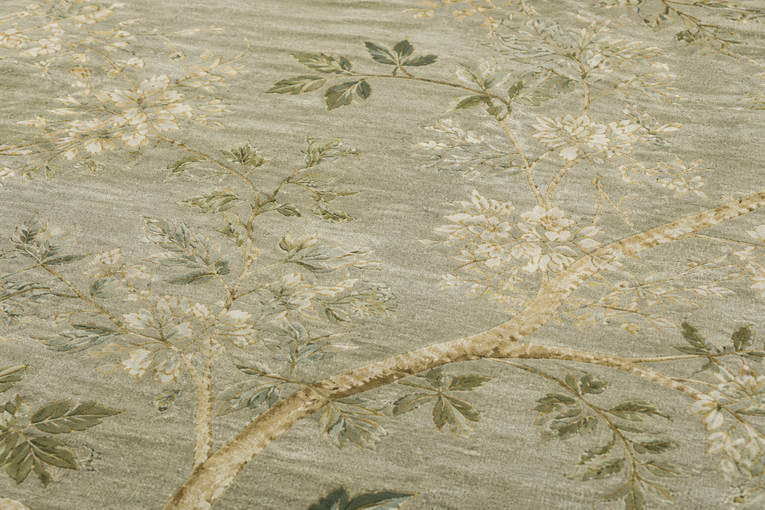 Vine Motif Silk Carpet view 2