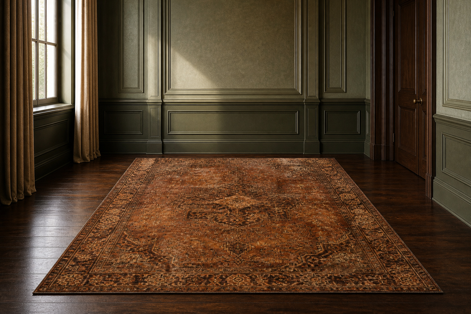Umber Distressed Carpet view 4