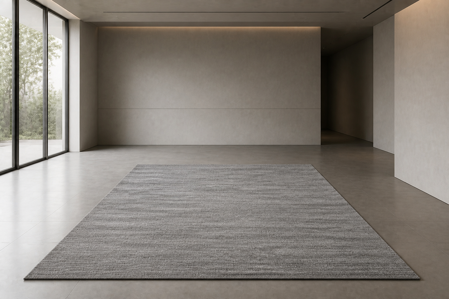 Ash Tone Minimal Rug view 4